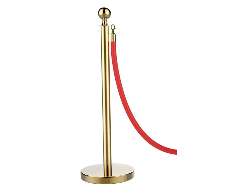 Gold Stanchion with Red Velvet Rope